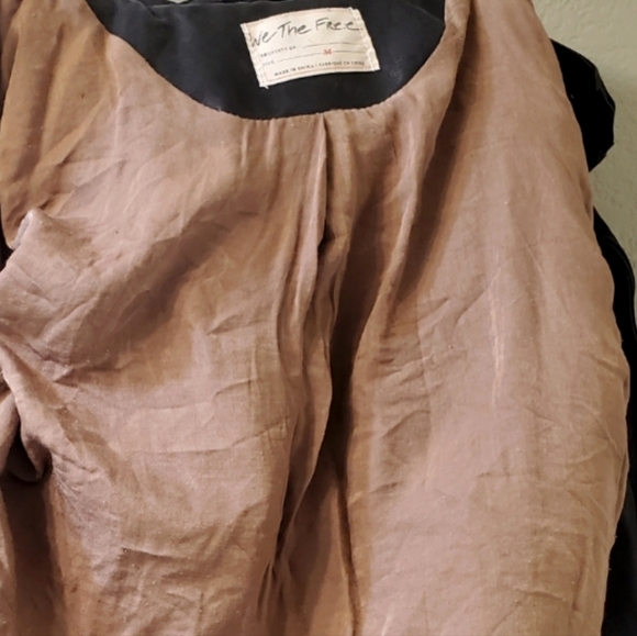 Free People We The Free Fenix Vegan Moto Buckle Biker Cool Leather Jacket Sz Med - Picture 10 of 13